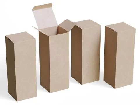 Box packaging white background cardboard paper with realistic texture (13) Illustrazione stock