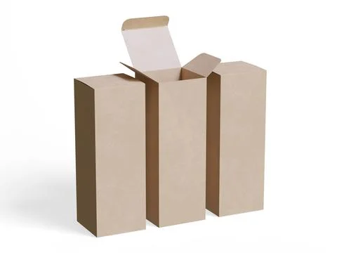 Box packaging white background cardboard paper with realistic texture (10) Illustrazione stock
