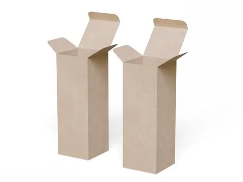 Box packaging white background cardboard paper with realistic texture (16) イラスト素材