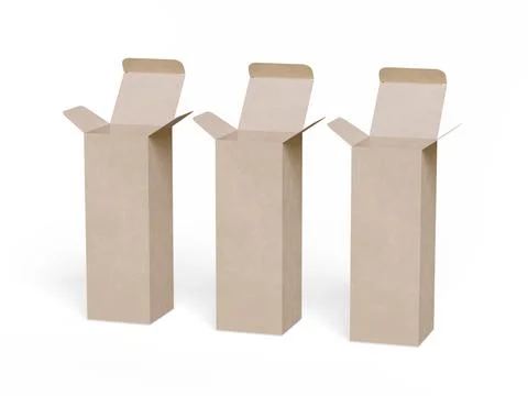Box packaging white background cardboard paper with realistic texture (18) Illustrazione stock
