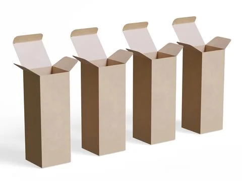 Box packaging white background cardboard paper with realistic texture (19) Illustrazione stock