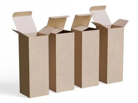 Box packaging white background cardboard paper with realistic texture (26) Illustrazione stock