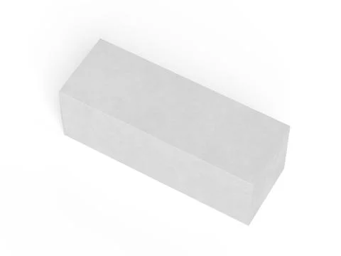 Box packaging white color and background cardboard paper with realistic text Illustrazione stock
