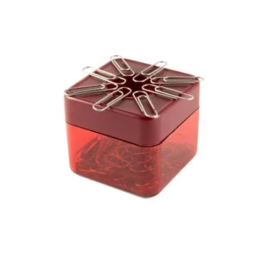 Box for paper clips Stock Photos