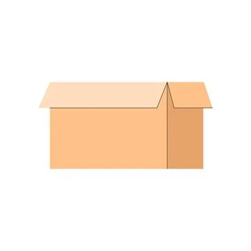 Box paper Vector illustration isolated on white Stock Illustration