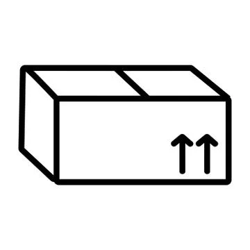 Box parcel icon vector. Isolated contour symbol illustration Stock Illustration