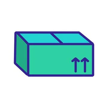 Box parcel icon vector. Isolated contour symbol illustration Stock Illustration