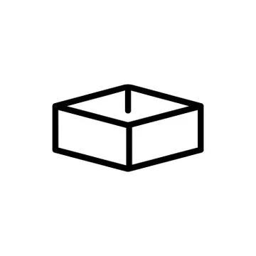 Box parcel icon vector. Isolated contour symbol illustration Stock Illustration