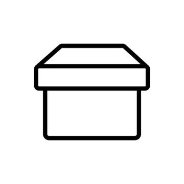 Box parcel icon vector. Isolated contour symbol illustration Stock Illustration