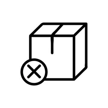 Box parcel icon vector. Isolated contour symbol illustration Stock Illustration