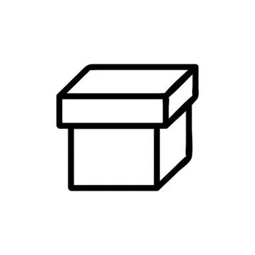 Box parcel icon vector. Isolated contour symbol illustration Stock Illustration