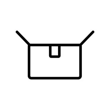 Box parcel icon vector. Isolated contour symbol illustration Illustrazione stock