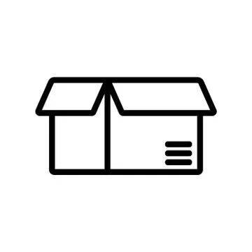 Box parcel icon vector. Isolated contour symbol illustration Stock Illustration