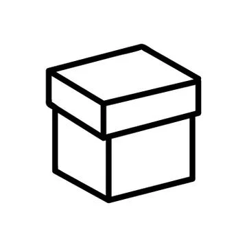 Box parcel icon vector. Isolated contour symbol illustration Illustrazione stock