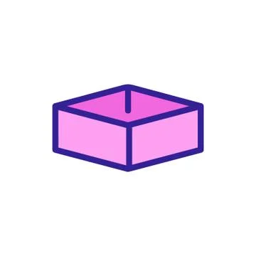 Box parcel icon vector. Isolated contour symbol illustration Stock Illustration