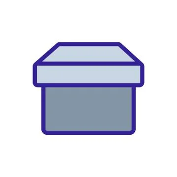 Box parcel icon vector. Isolated contour symbol illustration 스톡 일러스트