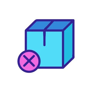Box parcel icon vector. Isolated contour symbol illustration Stock Illustration