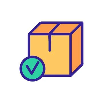 Box parcel icon vector. Isolated contour symbol illustration Stock Illustration