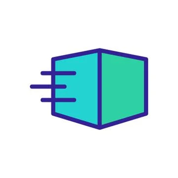 Box parcel icon vector. Isolated contour symbol illustration Stock Illustration