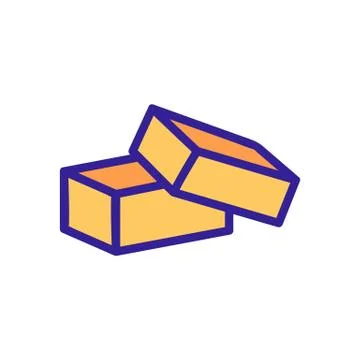 Box parcel icon vector. Isolated contour symbol illustration Stock Illustration