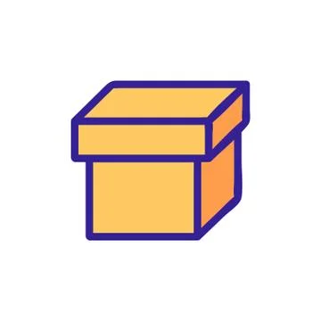 Box parcel icon vector. Isolated contour symbol illustration Stock Illustration