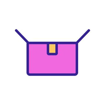 Box parcel icon vector. Isolated contour symbol illustration Stock Illustration