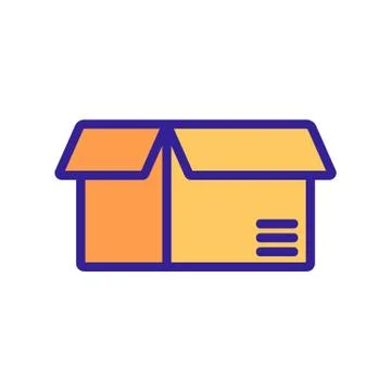 Box parcel icon vector. Isolated contour symbol illustration Stock Illustration