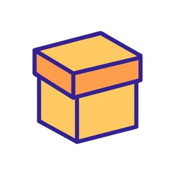 Box parcel icon vector. Isolated contour symbol illustration Stock Illustration