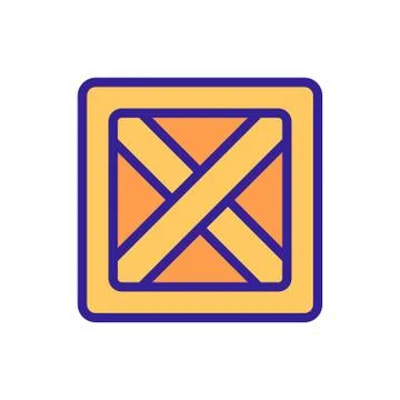 Box parcel icon vector. Isolated contour symbol illustration Stock Illustration