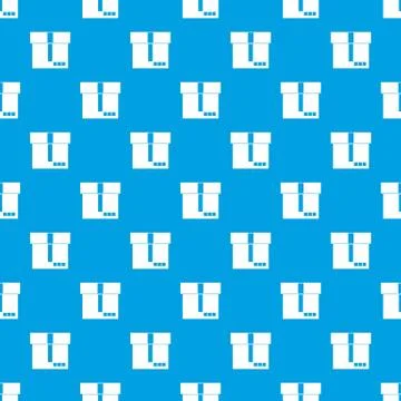 Box pattern seamless blue Illustrazione stock