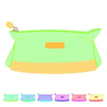 Box pencil case vector cartoon graphic Stock Illustration