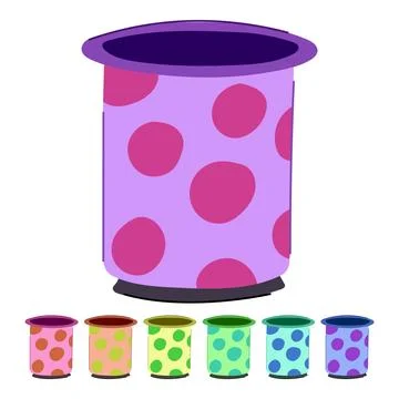 Box pencil holder vector cartoon graphic Stock Illustration