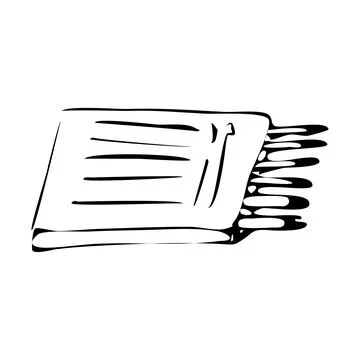 A box of pencils. Doodle style. Sketch. Vector illustration Stock Illustration