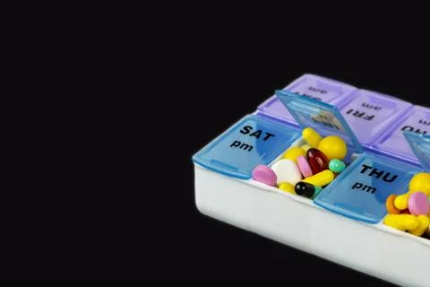 Box with pills Stock Photos