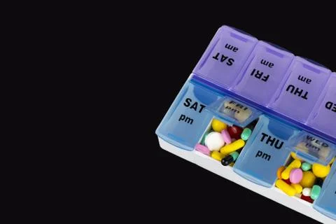 Box with pills Stock Photos
