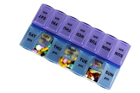 Box with pills Stock Photos