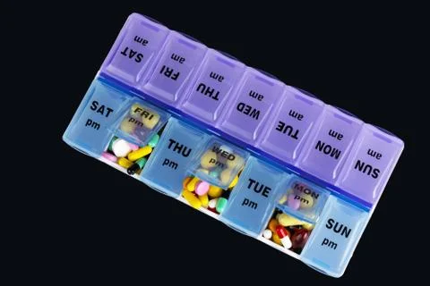 Box with pills Stock Photos
