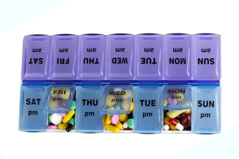 Box with pills Stock Photos