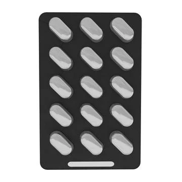 A box of pills with a white background Stock Illustration