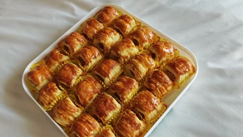 A box of pineapple taarts Stock Footage 322895659