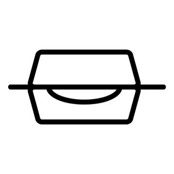 Box with pizza icon vector. Isolated contour symbol illustration 库存插图