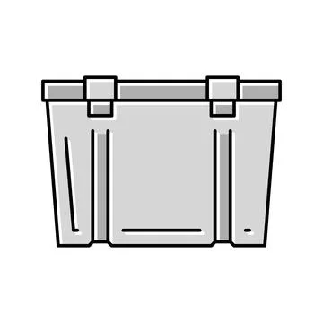 Box plastic color icon vector illustration Illustrazione stock