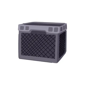 Box plastic crate cartoon vector illustration Stock Illustration