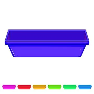 Box plastic crate cartoon vector graphic Stock Illustration