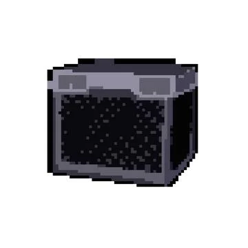 Box plastic crate pixel art vector illustration Stock Illustration