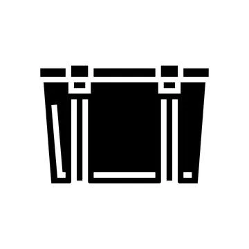 Box plastic glyph icon vector illustration Stock Illustration