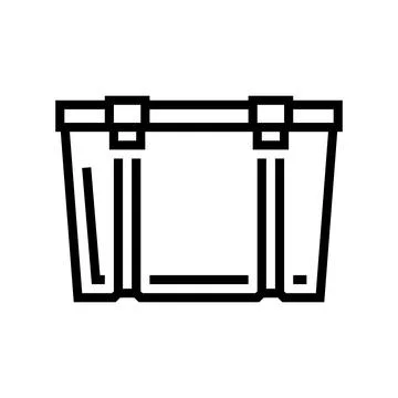 Box plastic line icon vector illustration Illustrazione stock