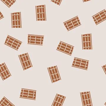 Box plastic package glyph seamless pattern Illustrazione stock