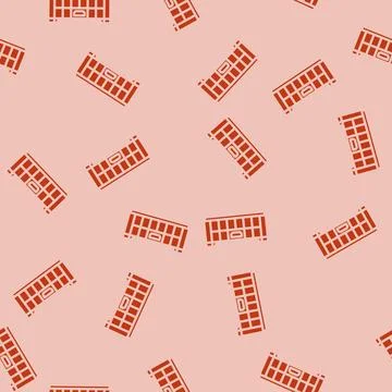 Box plastic package glyph vector seamless pattern Illustrazione stock