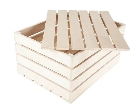 Box from plates isolated Stock Photos
